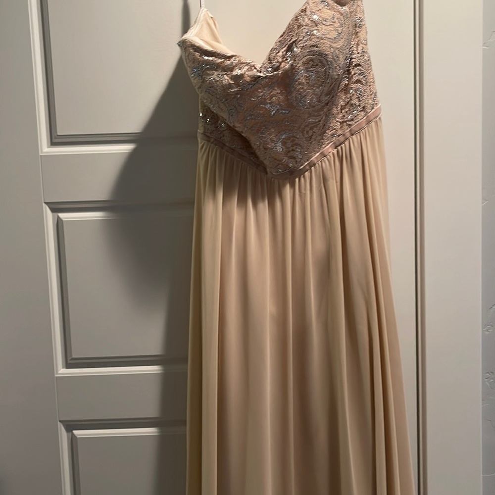 Jenny Yoo Size 8 Champagne Strapless Dress